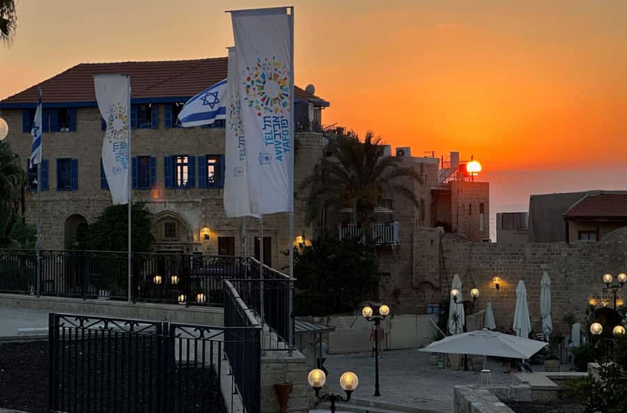 Jaffa Sunset Skyline Walking Tour - St. Peter’s Church and the changing skyline