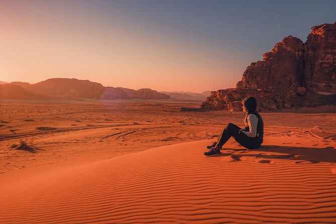 Petra, Wadi Rum & Aqaba 2-Day Tour from Eilat - Wadi Rum by jeep at sunset